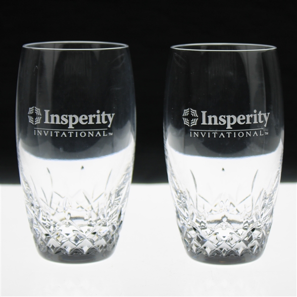 Brad Bryant’s Set of Two (2) Insperity Championship Waterford Drinking Glasses