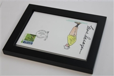 Gene Sarazen Signed Personal Framed Hole In One Postage Stamp Cachet JSA ALOA