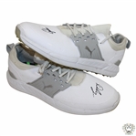 John Daly Signed Match Used White & Brown Puma Golf Shoes - Daly Collection