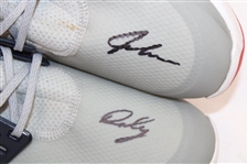 John Daly Signed Match Used Grey & Blue Puma Golf Shoes - Daly Collection