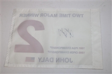 John Daly Signed 2 Time Major Winner Flag - Daly Collection JSA ALOA