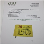 John Daly & John Daly Jr Signed 2022 OPEN Championship at St Andrews Yellow Flag JSA ALOA