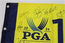 Koepka, Thomas, Daly & 11 others Signed 2024 PGA Championship At Valhalla Flag JSA ALOA