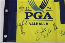 Koepka, Thomas, Daly & 11 others Signed 2024 PGA Championship At Valhalla Flag JSA ALOA