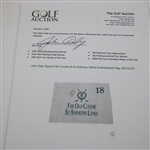 John Daly Signed Old Course at St Andrews White Embroidered Flag JSA ALOA