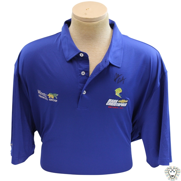 John Daly Signed Dark Blue Cool Fish Collared Shirt with Sponsors JSA ALOA