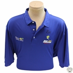 John Daly Signed Dark Blue Cool Fish Collared Shirt with Sponsors JSA ALOA