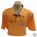 John Daly Signed Orange Cool Fish Collared Shirt with Sponsors JSA ALOA