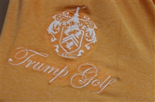 John Daly Signed Orange Cool Fish Collared Shirt with Sponsors JSA ALOA