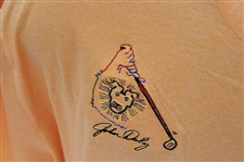 John Daly Signed Orange Cool Fish Collared Shirt with Sponsors JSA ALOA