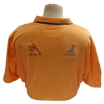 John Daly Signed Orange Cool Fish Collared Shirt with Sponsors JSA ALOA