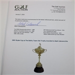 2001 Ryder Cup at The Belfry Team USA Trophy Awarded to Mark Calcavecchia