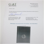 1989 Masters Tournament Green Annual Book - Nick Faldo Winner - Calcavecchia Collection