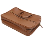 Masters Tournament Logo Brown Leather Laptop Bag w/Box