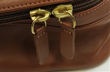 Masters Tournament Logo Brown Leather Laptop Bag w/Box
