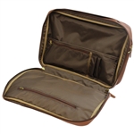 Masters Tournament Logo Brown Leather Laptop Bag w/Box