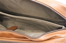 Masters Tournament Logo Brown Leather Laptop Bag w/Box
