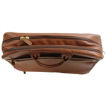 Masters Tournament Logo Brown Leather Laptop Bag w/Box