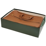 Masters Tournament Logo Brown Leather Laptop Bag w/Box