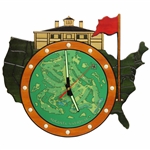 Augusta National Golf Club Course Map & Clubhouse Clock