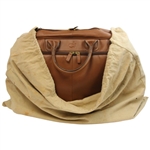 Masters Tournament Logo Brown Leather Tote Bag w/Original Box