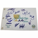 Multi Signed 2005 Presidents Cup at Robert Trent Jones Golf Club Flag JSA ALOA