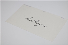 Ben Hogan Signed Index Card JSA ALOA