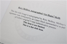 Rory McIlroy Signed 1st Major Upper Deck UDA Photo