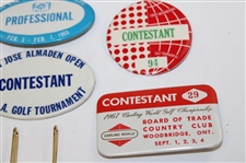 Ten (10) Tournament Contestant Badges - Lucky, Sahara, Crestar & more - Charles Coody Collection