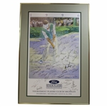 Nicklaus, Player, Casper And Others Signed 1996 Ford Senior Players Poster JSA ALOA