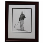 Jack Nicklaus Signed Pencil Print By Landman - Framed JSA ALOA