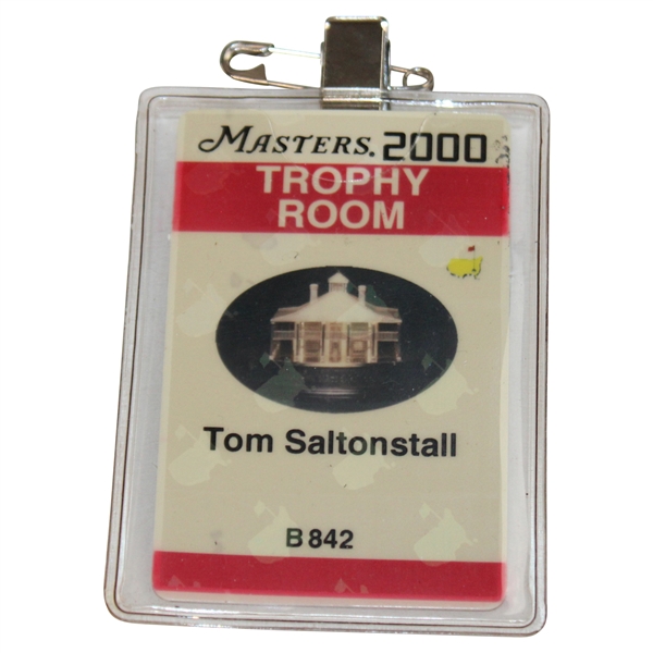 2000 Masters Tournament Trophy Room Badge #B-842 - Tom Saltonstall