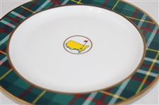 Masters Tournament Set of Four (4) Tartan Porcelain Cocktail Plates in Original Box