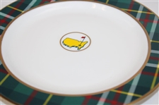Masters Tournament Set of Four (4) Tartan Porcelain Cocktail Plates in Original Box