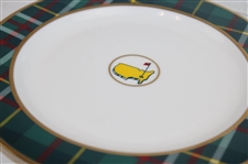 Masters Tournament Set of Four (4) Tartan Porcelain Cocktail Plates in Original Box