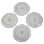 Masters Tournament Set of Four (4) Tartan Porcelain Cocktail Plates in Original Box