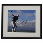Jordan Spieth Signed Teeing Off Framed Photo JSA ALOA