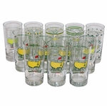 Twelve (12) Masters Tournament Past Champions Glasses