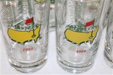 Twelve (12) Masters Tournament Past Champions Glasses