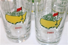 Twelve (12) Masters Tournament Past Champions Glasses