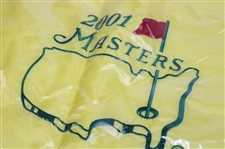 2001 Masters Tournament Embroidered Flag in Package - Tiger Woods Win