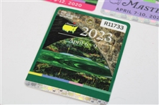2020, 2022 & 2023 Masters Tournament Series Badges - Johnson, Scheffler & Rahm Winners