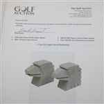 Two (2) Eagle Head Bookends