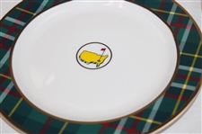 Masters Tournament Set of Four (4) Tartan Porcelain Cocktail Plates in Original Box