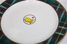 Masters Tournament Set of Four (4) Tartan Porcelain Cocktail Plates in Original Box