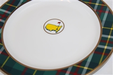 Masters Tournament Set of Four (4) Tartan Porcelain Cocktail Plates in Original Box