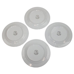 Masters Tournament Set of Four (4) Tartan Porcelain Cocktail Plates in Original Box