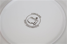 Masters Tournament Set of Four (4) Tartan Porcelain Cocktail Plates in Original Box