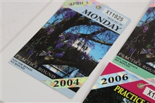 2004, 2006 & 2010 Masters Tournament Monday & Tuesday Practice Rd Tickets (6) - Mickelson Winner