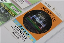 2004, 2006 & 2010 Masters Tournament Monday & Tuesday Practice Rd Tickets (6) - Mickelson Winner